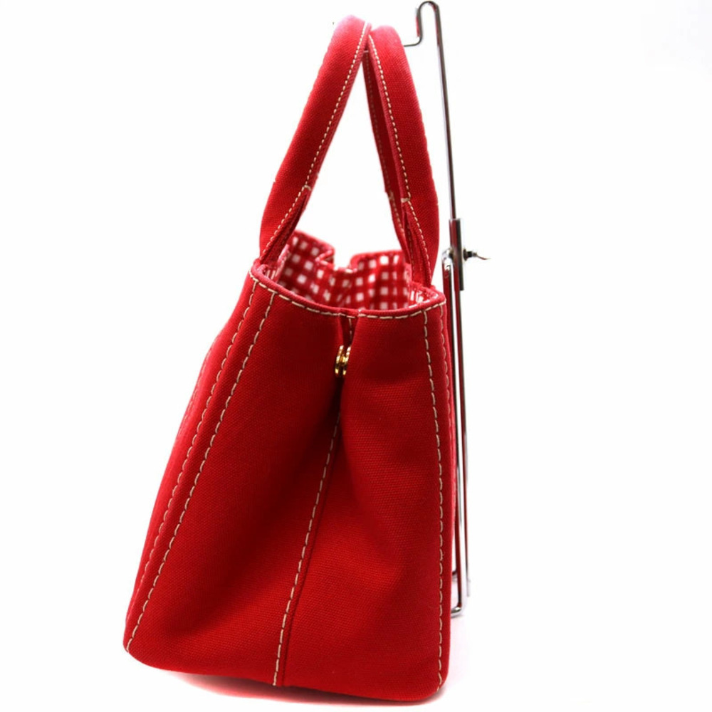 PRADA Canapa 2way Tote Hand Canvas Shoulder Bag - Picture 3 of 6